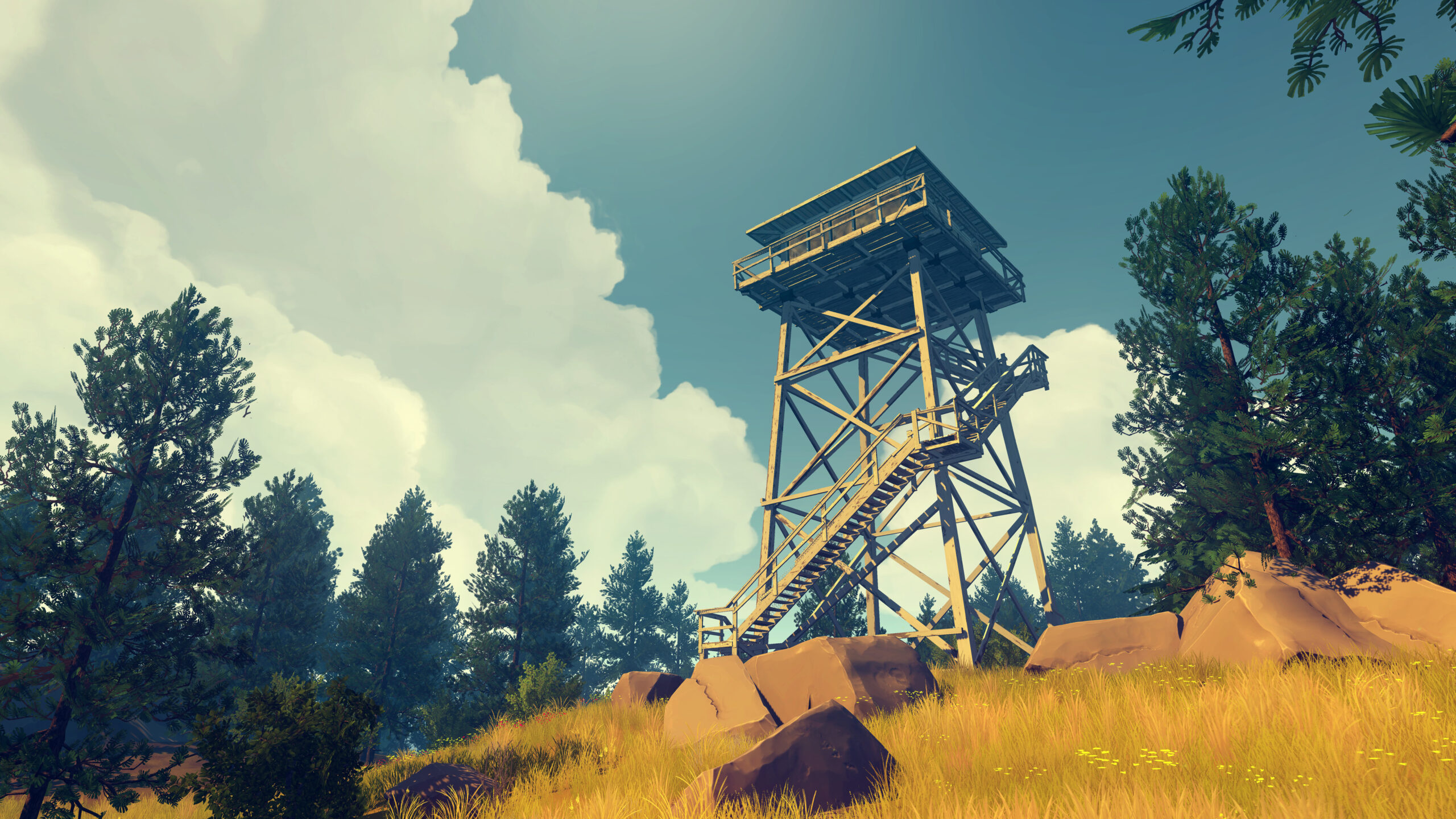 Skjermbilde fra Firewatch.